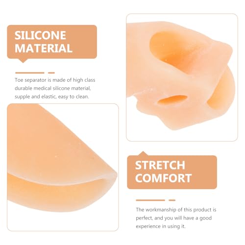 KOMBIUDA Silicone Toe Spacer 4 Pairs Bunion Corrector Separator for Hallux Valgus Realignment Foot Care Supplies at Home - Thumbnail 3
