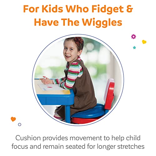 Fun And Function – Spiky Tactile Cushion – Wiggle Seat Cushion For Fidgeting, Focusing & Core Balance – Excellent Sensory Tool For Children With Special Needs – 13” Diameter, Blue, Ages 3+ #TOP1