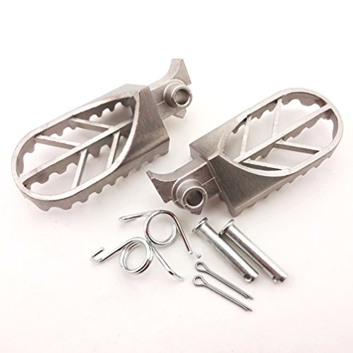 Xljoy Stainless Steel Footpegs Foot Rest Pegs For Tw200 Pw50 Pw80 Pit Dirt Motor Bike #TOP5