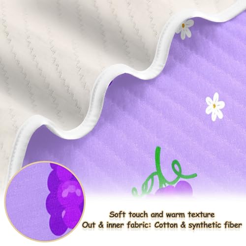 Burbuja Grape Baby Blanket for Boys Girls, Nursery Soft Warm Swaddling Receiving Baby Blankets, 30x40 in Toddler Blanket2