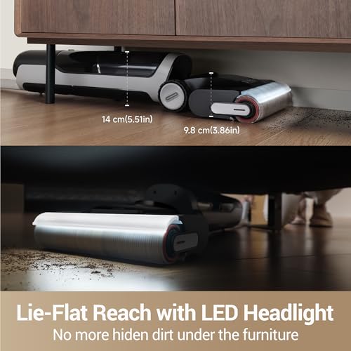 Image of dreame H14 Pro Wet Dry Vacuum Cleaner, 180 Lie-Flat Vacuum Mop, 140F Washing and Fast Hot Air Drying, Powerful 18kPa Suction Floor Cleaner Machine, Easy GlideWheel Movement, Smart App Control