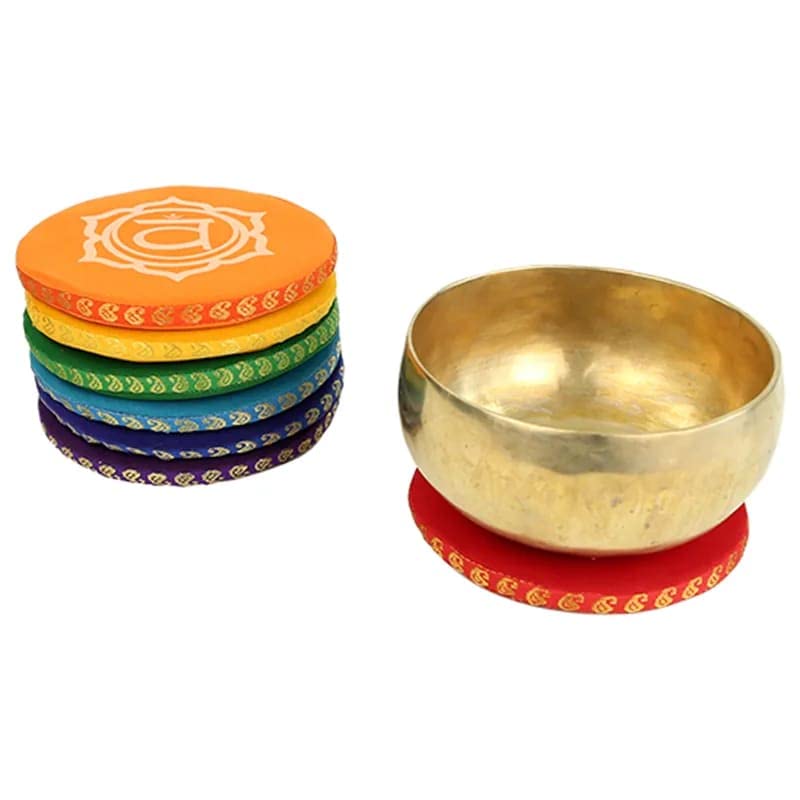 Coussin pour bols chantants de 14.5 cm pour éveiller les 7 chakras