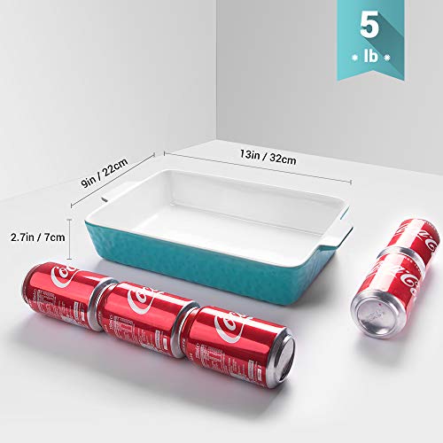 Baking Dishes, Krokori Rectangular Bakeware Set Ceramic Baking Pan Lasagna Pans for Cooking, Kitchen, Cake Dinner, Banquet and Daily Use - 13 x 9 Inches