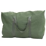 POPETPOP Reißverschluss-canvas-reisetasche in Olivgrün Großer Duffle Bag Mit Stabilen...