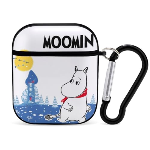 スナフキン リトルミイ AirPods1/2ケース 保護ケース 収納ケース カバー カラビナ付き キズ防止 紛失防止 エアーポッズ ワイヤレス アクセサリー防水 キャラクター 人気 かわいい 雑貨 便利 第1世代と第2世代のAirPods 極上 雑貨