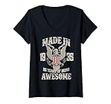 donna vintage 1935 90th birthday 90 years of being awesome maglietta con collo a v