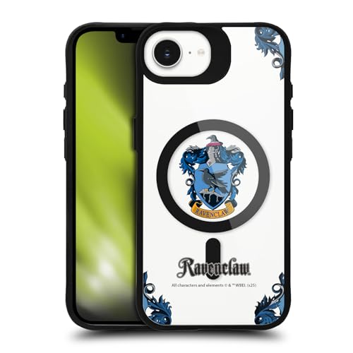 Head Case Designs Officially Licensed Harry Potter Ravenclaw Houses Black Shockproof Bumper Case [Military Grade] Compatible with Apple iPhone 16e / Apple iPhone 17e and Compatible with MagSafe