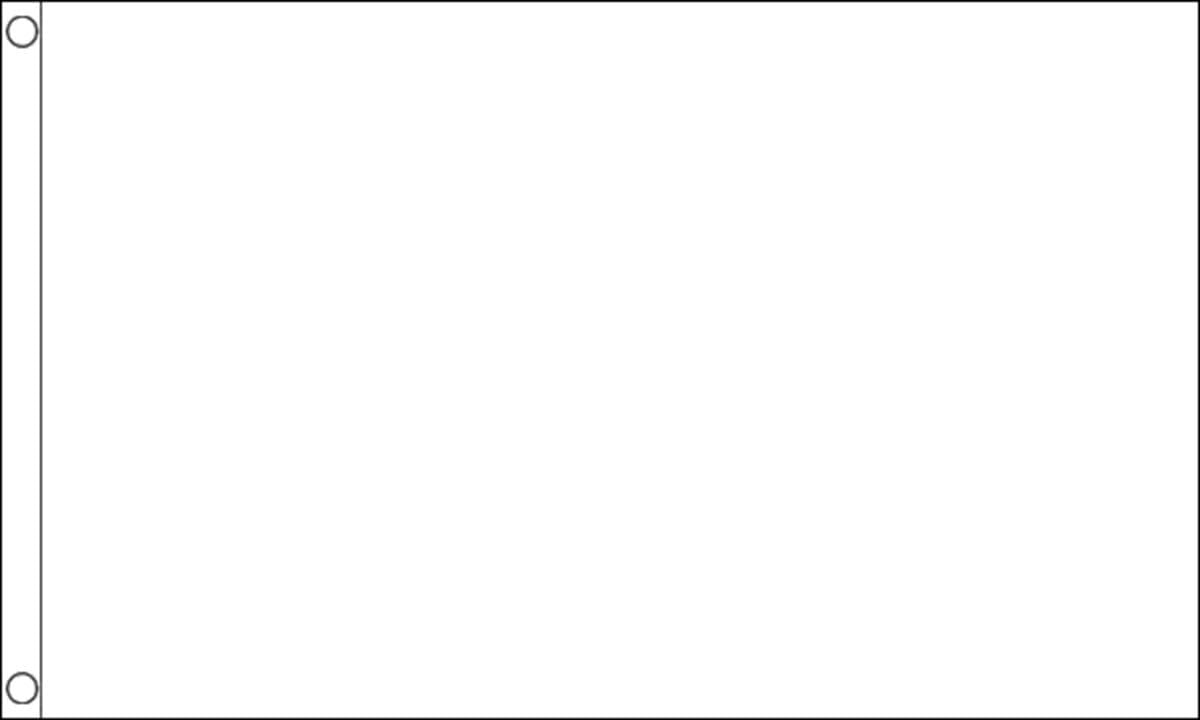 Flagtex White Plain Colour Flag Large 8ft x 5ft (240cm x 150cm)
