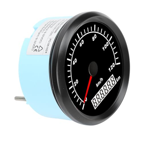 Velocímetro GPS de 85 Mm, Medidor de Velocímetro GPS à Prova D'água de 0-120 Km/h, Odômetro de Velo