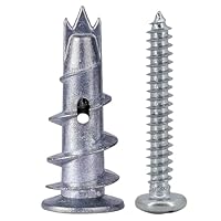 90 Stk Rigipsdübel, Selbstbohrender Gipskartondübel mit Schrauben, Metalldübel Hohlraumdübel, Edelstahl Gipskarton Schrauben Dübel Set, Betondübel für Rigipswände, Befestigung Gipsfaserplatten Beton