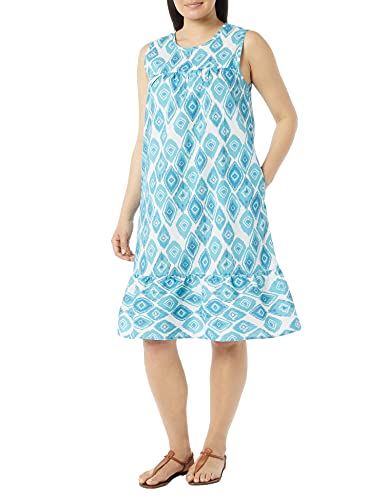 AmeriMark Womens Breezy Casual Sundress Beach Coverup Sleeveless with Side Pocket