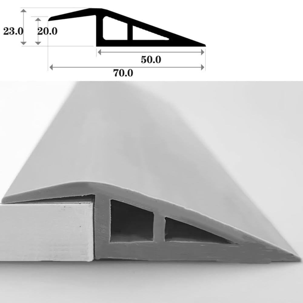 Antypoślizgowa listwa do laminatu winylowego Flo 1 m, listwa wykończeniowa, nierówne podłogi, profil progowy, biały (4 m) - łatwy w instalacji