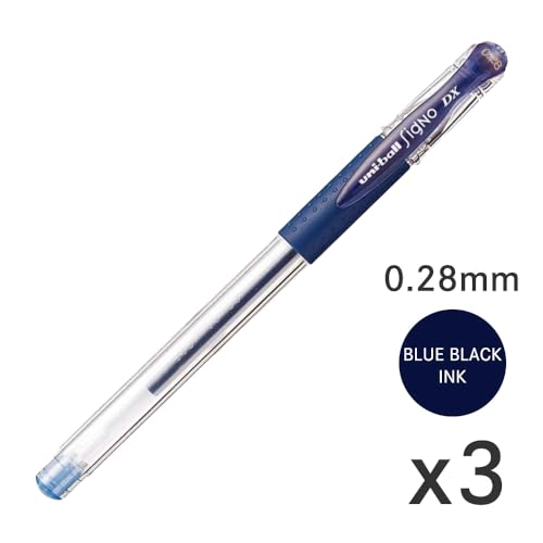 Bolígrafos Uni-Ball Signo Ultra Fine 0.28 mm Azul Negro x3 miniatura 2