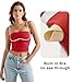 OMKAGI Womens Workout Tank Tops Adjustable Strap Longline Sports Bra Padded Sleeveless Top(L,279-Red)
