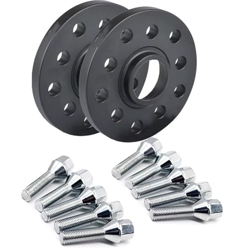 Separadores de ruedas Espaciador De Rueda De Coche Para VW Para CC Para Golf Para Passat Para Jetta 5 * 112/5 * 100 Cuñas Espaciadores Cubo De Neumáticos Cuñas STUD Separadores(Black 40mmcone bolt)