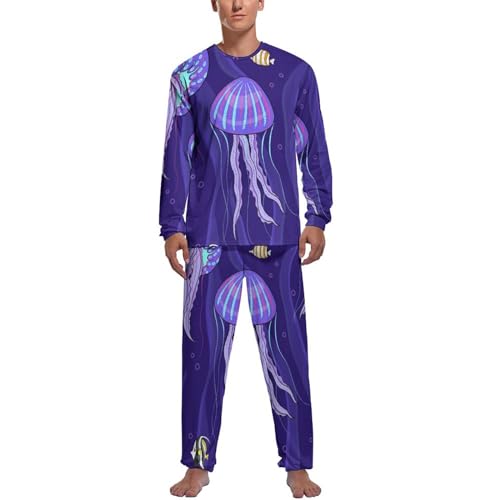 Ensemble de pyjama homme haut et bas vêtement de nuit manches longues