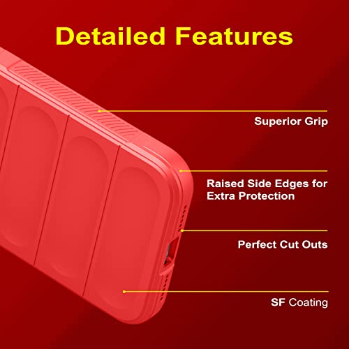 Image of Zapcase Back Case Cover for Poco M7 Pro 5G | Compatible for Poco M7 Pro 5G Back Cover | Liquid Silicon Magic Case with Camera Protection | Red