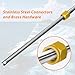 Boat Steering Cable 17 Feet Steering Cable Universal Rotary Replacement Steering Cable for Single Station Boat Compatible with Uflex M66X17 Seastar SSC6217 Teleflex 17' Steering Cable
