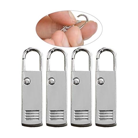 Zipper Pull Tab Replacement Metal Zipper Extension Handle Mend Fixer for Luggage Backpack Suitcase Cover