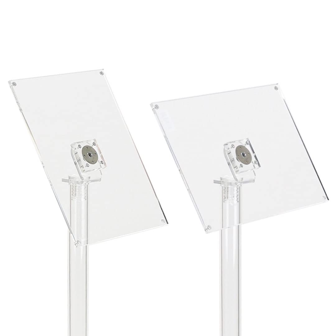Danieli Store - Expositor Publicitario de Pie de Metacrilato Transparente - Soporte para Carteles A4 con Cierre Magnético - Orientable en Horizontal y Vertical - Soporte Porta Menu de Exterior