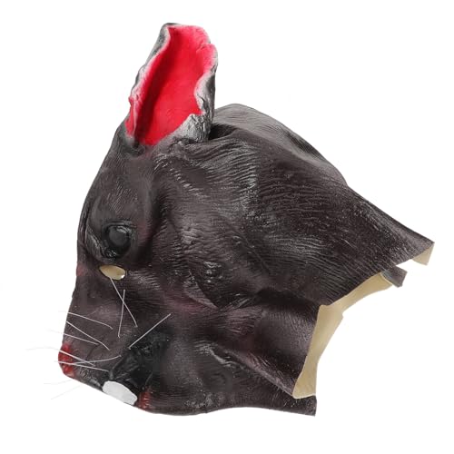 Masque de souris en latex pour costume de rat de cosplay et bal masqué