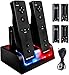 Remote Ladegerät für 2 Wii Controller mit 4 Akkus,TechKen Ladestation für WII Fernbedienung für Wii Remote Docking Station für Wii Docking Station günstig Kaufen-Remote Ladegerät für 2 Wii Controller mit 4 Akkus,TechKen Ladestation für WII Fernbedienung für Wii Remote Docking Station für Wii