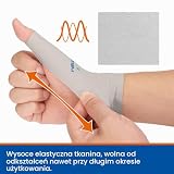 Willcom Elastyczna szyna nadgarstkowa na kciuk, rękaw uciskowy dla kobiet i mężczyzn - 2 sztuki, miękka tkanina, rękawica na kciuk, wyściółka do łagodzenia bólu przy lekkim zapaleniu stawów, protektor