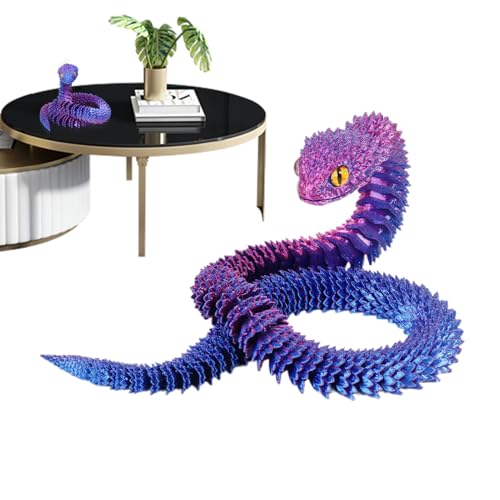 Serpiente 3D | Desktop Fidget Animal Toy | Un Objeto de Serpiente Impreso en 3D Perfecto como Regalo para Libros, Aniversarios o Ocasiones Especiales. Un artículo pondrá en Forma s