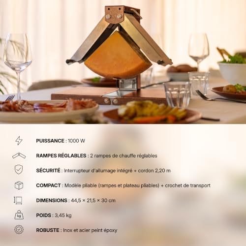 Miniatura 5 de Bron Coucke Raclette Electrica, 1000w, Acero Inoxidable, Tradicional Para Grandes Grupos Y Restaurantes
