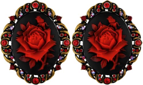 Image of Cameo Brooch Vintage Silver Tone Lady Portrait Brooch Pins for Women Victorian Jewelry Crystal Rhinestone Brooches for Hat Scarf Collar Lapel Handbags Shawls for Christmas
