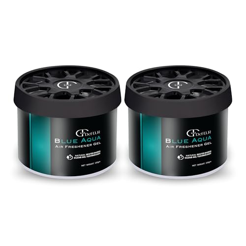 Image of Blue Aqua Gel Car Perfume | 120g Leakproof Air Freshener | Aqua Scent Car Perfume | Long-Lasting 30 Days | Premium Car Accessories | Pack of 2