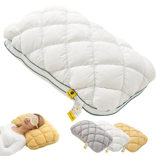 Almohada de Algodón Estándar Blanca Suave y Soportiva