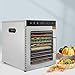 Produktbild 10 Tabletts Kommerzielle Lebensmittel Dehydrator Maschine, Edelstahl Dehydrator Obst Trockner +Timer, Obst Jerky Rindfleisch Fleisch Tee Trockner