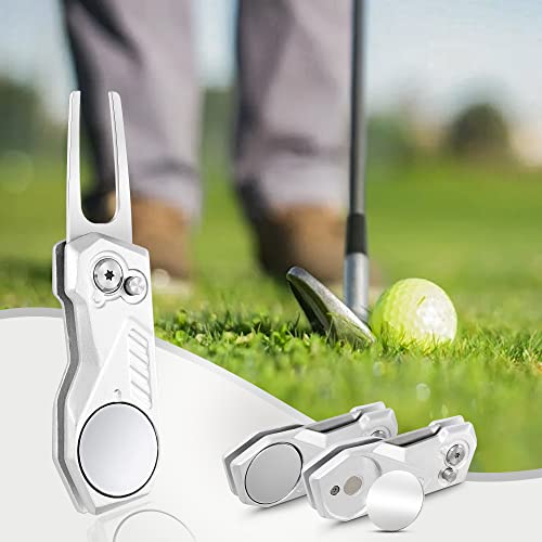 Mile High Life Ferramenta de reparo de divoto de golfe com marcador magnético de bola de golfe | Fer