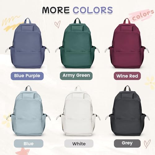 Miniatura 7 de Hyc00 Mochila Escolar, Bolsas De Viaje Causales Para Mujer Y Para Computadora Portátil De 14 Pulgadas - Mochila Ligera Y Resistente Al Agua Para Adolescentes Y Para Hombres Universitarios