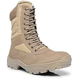 Bota Militar Extralonga + Palmilha em Gel em Couro até o 46. (Areia, BR, Adulto, Numérico, 41)