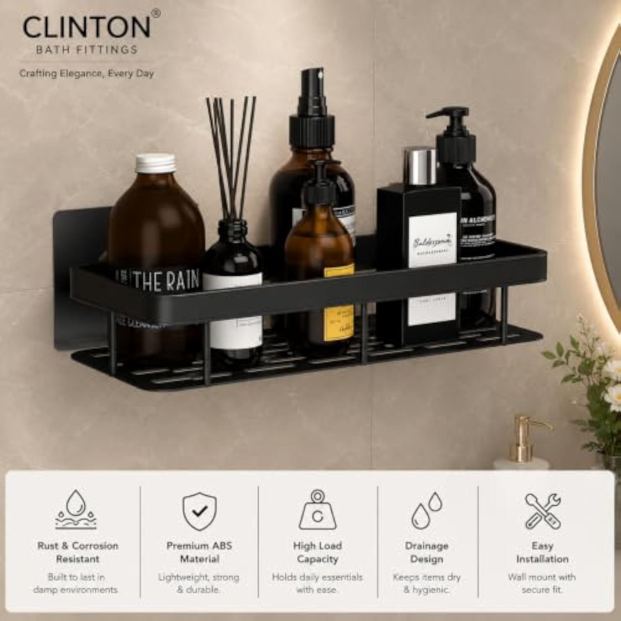 Bathroom Shelf Organiser Without Drill