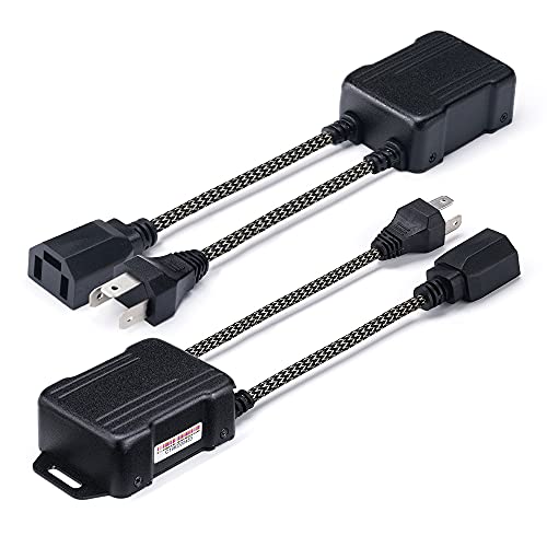 Xprite H4/9003 LED Canbus Decoder Anti Ficker Harness Error Free Resistor Capacitor for LED Headlight Bulbs, Pack of 2 by Xprite - Used condition - US$19.52