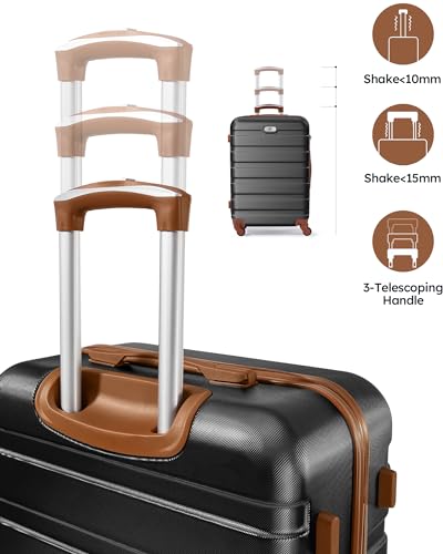 Image of Suitour 4 Piece Luggage Set, Carry on Suitcase with ABS hardshell,Spinner Wheels & TSA Lock (16 inch /20 inch /24 inch /28 inch)