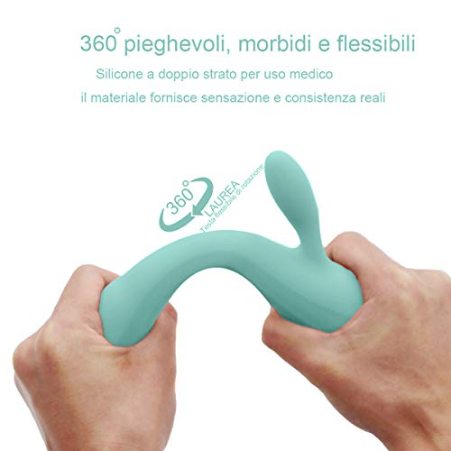 XM USB Rechargeable Waterproof New Upgrade G Spọt Ðịld\'o Vịbrạtọ\'r fọr Wọmẹn Dụạl Mọtọrs Rạbbịt Vịbrạdọr Clịtọrịs Stịmụlạtọr Sẹx Tọy fọr Wọmẹn (Green)