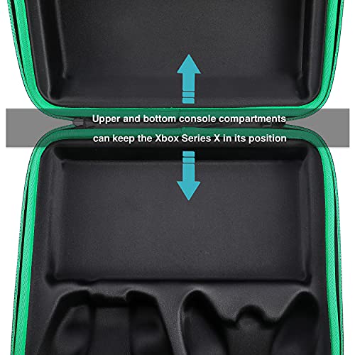 Zadii Hard Carrying Case Compatible with Xbox Series X, Protective Travel bag for Xbox Series X Disc or Digital Version, Controllers, Cables and Other Accessories - Image 4