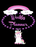  Weekly Planner: Undated Perpetual~Cute Kawaii Magical Unicorn Theme Planner 52 Weeks