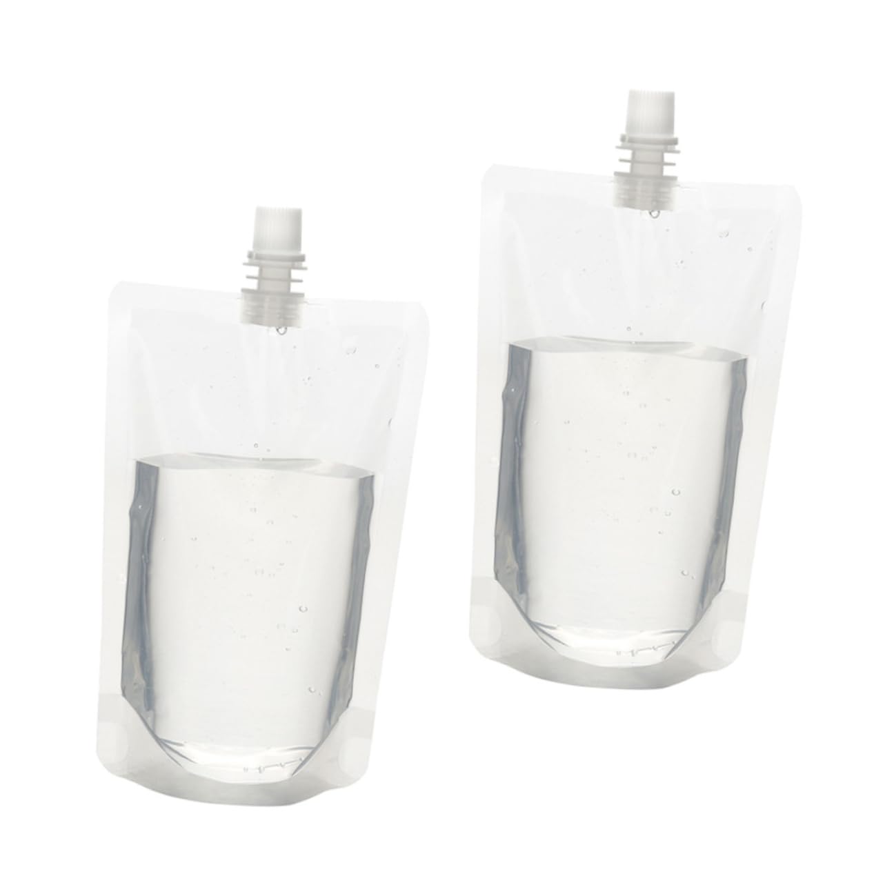 MOLUCKFU 50pcs Food Grade Plastic Flask Pouch Portable Drinks Bag Reusable Drink Carrier for Liquor Soybean Milk Juice