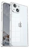 Tzomsze Case Compatible with iPhone 15 Clear Camera Protection&Reinforced Corners TPU Slim Shockproof Case Cover for Women Girls-Clear
