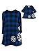 Leveret Girls and Doll Cotton Dress Plaid Snowflake 6 Year