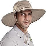 Wide Brim Fishing Sun Hat for Men Women, UPF 50+ Waterproof Bucket Boonie Hat Hiking Camping Safari Garden Beach