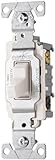 Eaton CS320W 20-Amp 120/277-volt Commercial Grade 3-Way Compact Toggle Switch with Side Wiring,...