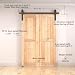 SANKEYTEW 48" Bifold Barn Door Hardware Kit For 2 Doors - Black Anti-Skip Folding System, Heavy Duty Steel