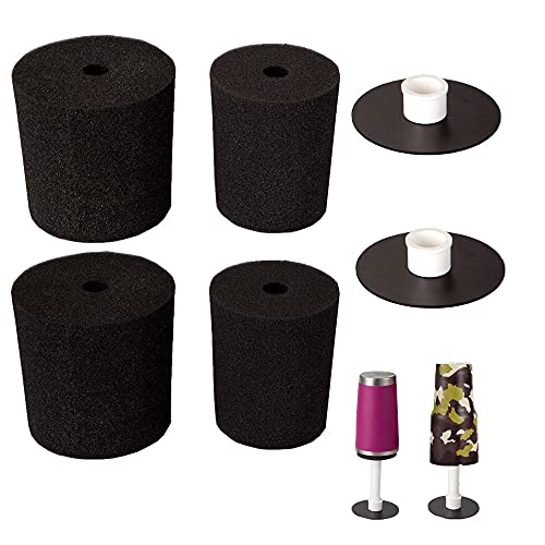 Cup Turner Foam And Tumbler Drying Stander Holder For DIY Tumbler Craft 10-30oz Tumbler Foam Epoxy, Fit 1/2 And 3/4 Inch PVC Pipe(4pcs foam and 2pcs Tumbler Drying Rack)