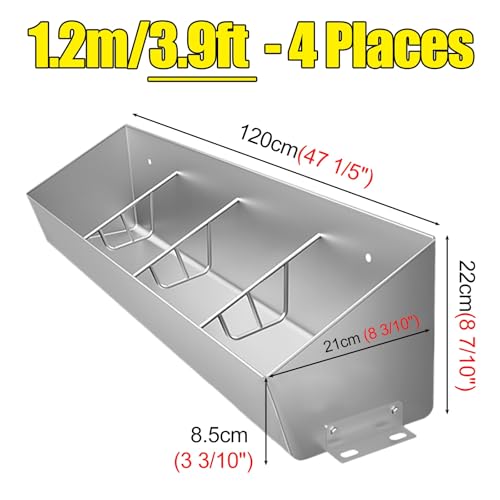 Mangeoire portable pour bétail en métal robuste pour foin et eau - 3